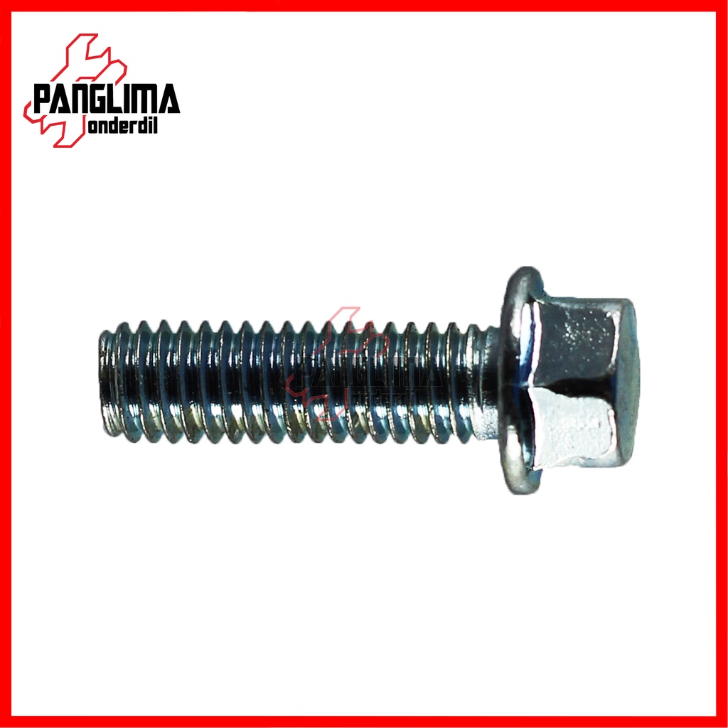 Baut Bolt Flange M6x20-6x20-M 6 X 20-M6 K8-Kunci 8 Baud Topi