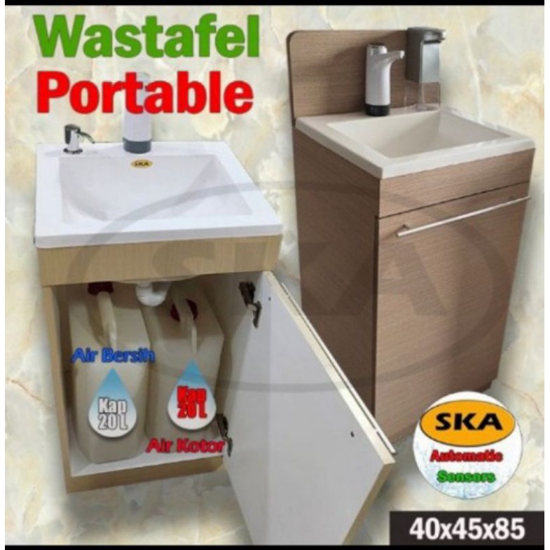 wastafel portable/wastafel cuci tangan/wastafel kabinet finish hpl/wastafel klinik kecantikan