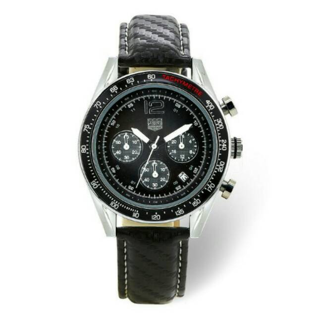 JAM TANGAN PRIA ORIGINAL SOPHIE MARTIN COBAIN GPU945 HITAM KULIT