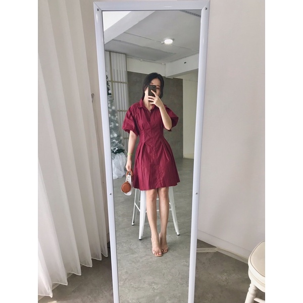 Selim Label Megan Dress Korean Mini Dress Wrap Dress Lilit Wanita