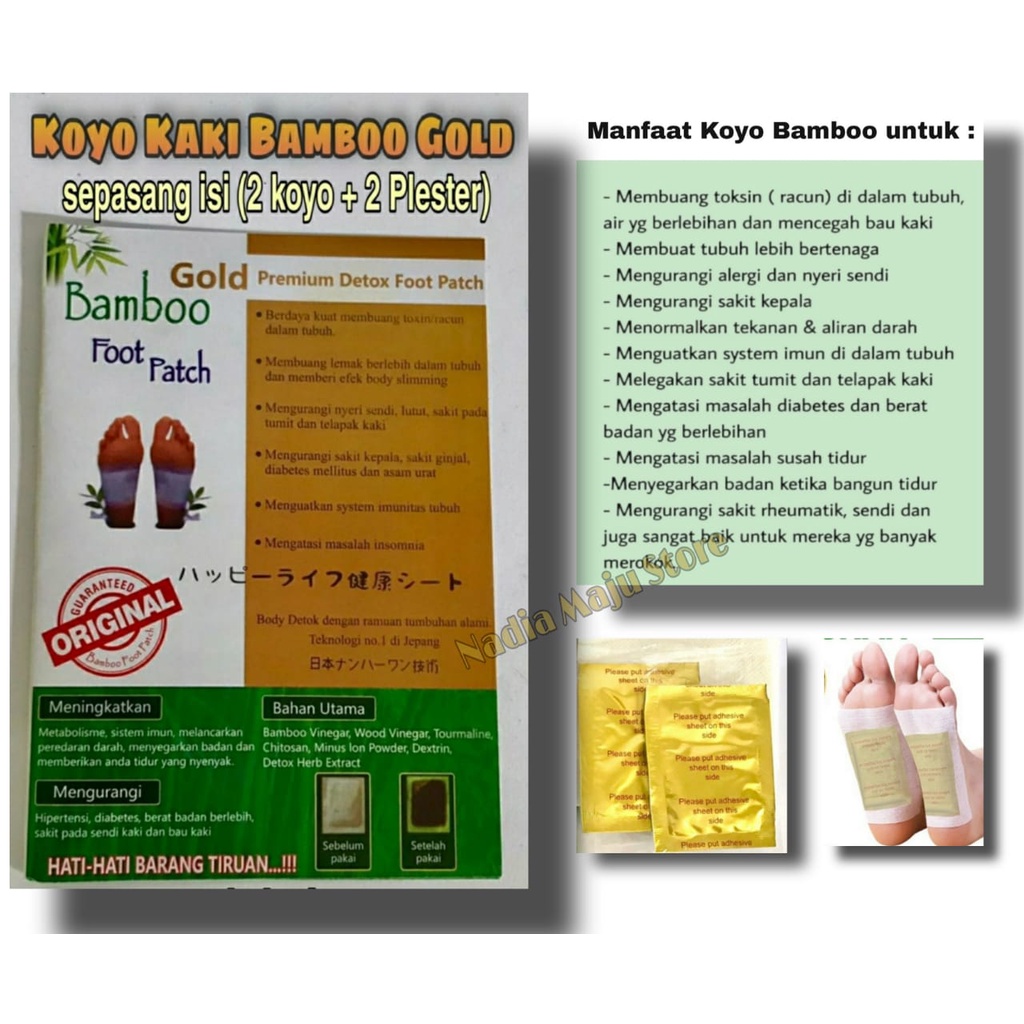 KOYO KAKI BAMBOO GOLD - BAMBOO FOOT PATCH (SEPASANG)