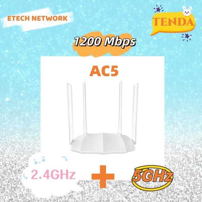 Terbaru Tenda Router Ac5 Wifi Ac1200 Dual-Band Wireless Router