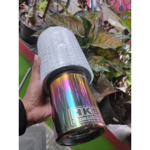 Stenlish asli Knalpot Mobil HKS Gronel Rainbow Suara Full Bass Knalpot Mobil HKS GRONEL BURNTIPE