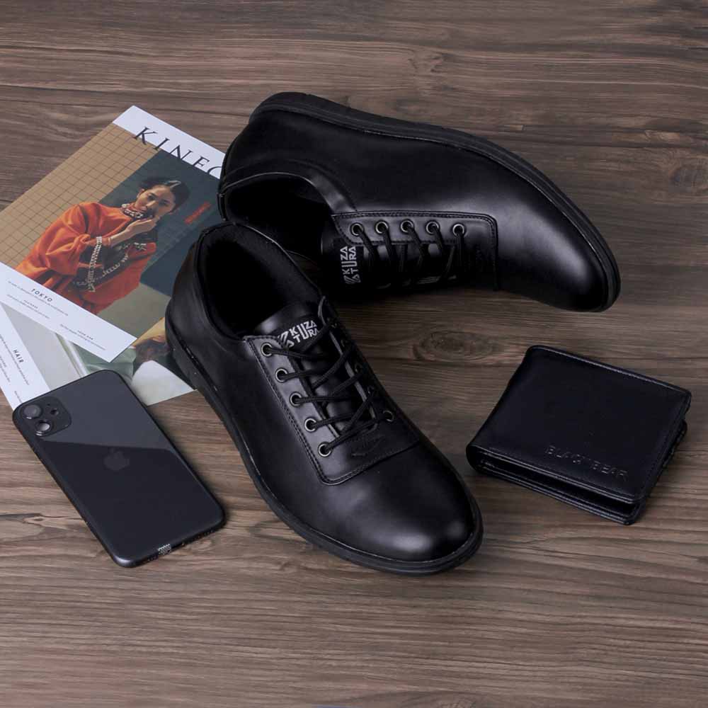 Sepatu Sneakers Formal Pria Hitam 174