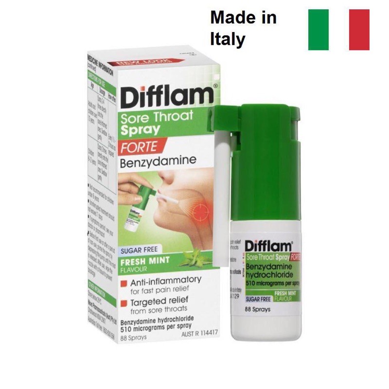 Difflam Sore Throat Spray Forte 88 Sprays 15mL / Difflam Semprot