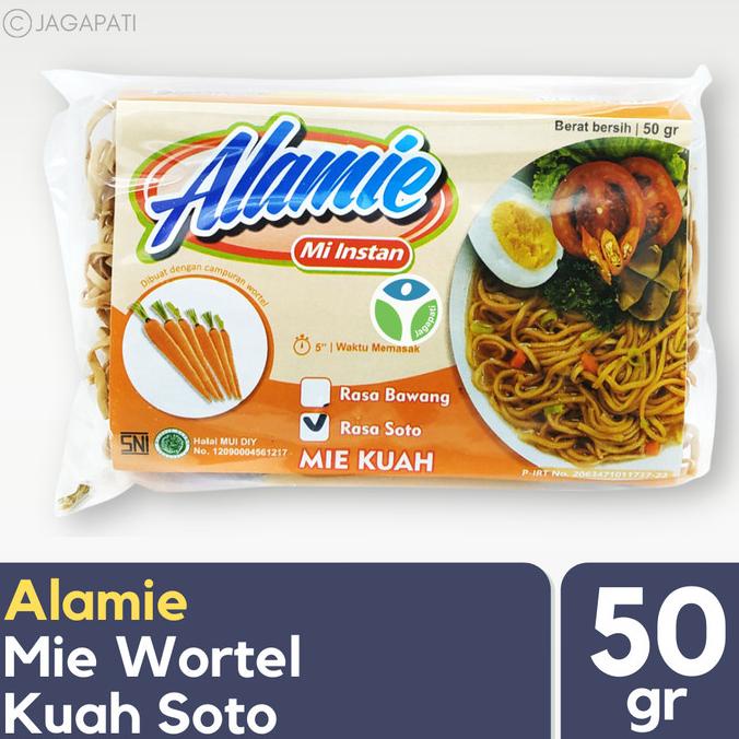 

Alamie - Mie Wortel Kuah Soto 50gr - Mie Sehat