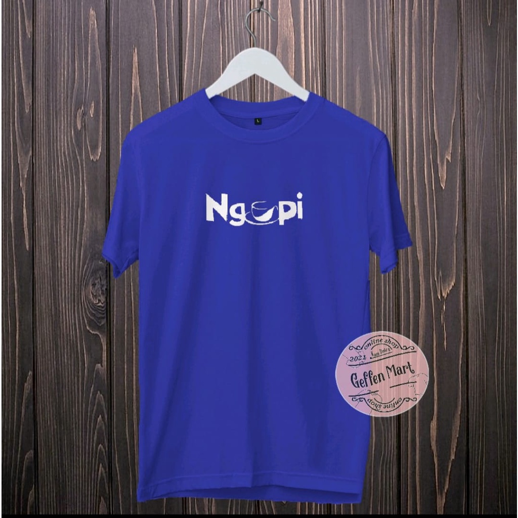 Kaos Distro Motif Ngopi / Baju Kaos Distro Oblong Pria Dan Wanita Murah / Atasan Pria Wanita Polos Keren