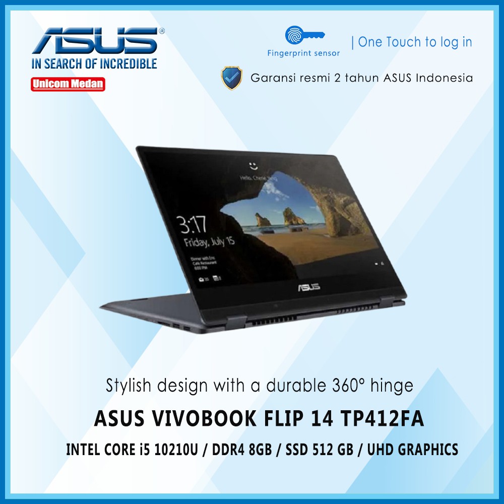 ASUS TP412FA VIPS iNTEL CORE i5 10210U/ 8GB/ SSD 512GB