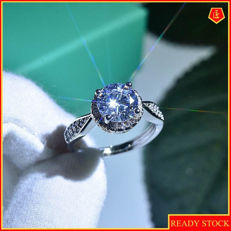 Fashion 2 Karat Diamond Open Ring Elegant Ring