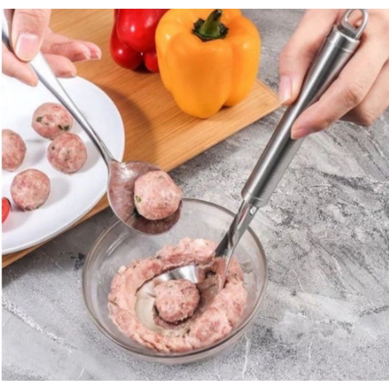 alat pembuat bakso sendok pencetak bakso alat bantu cetak bakso