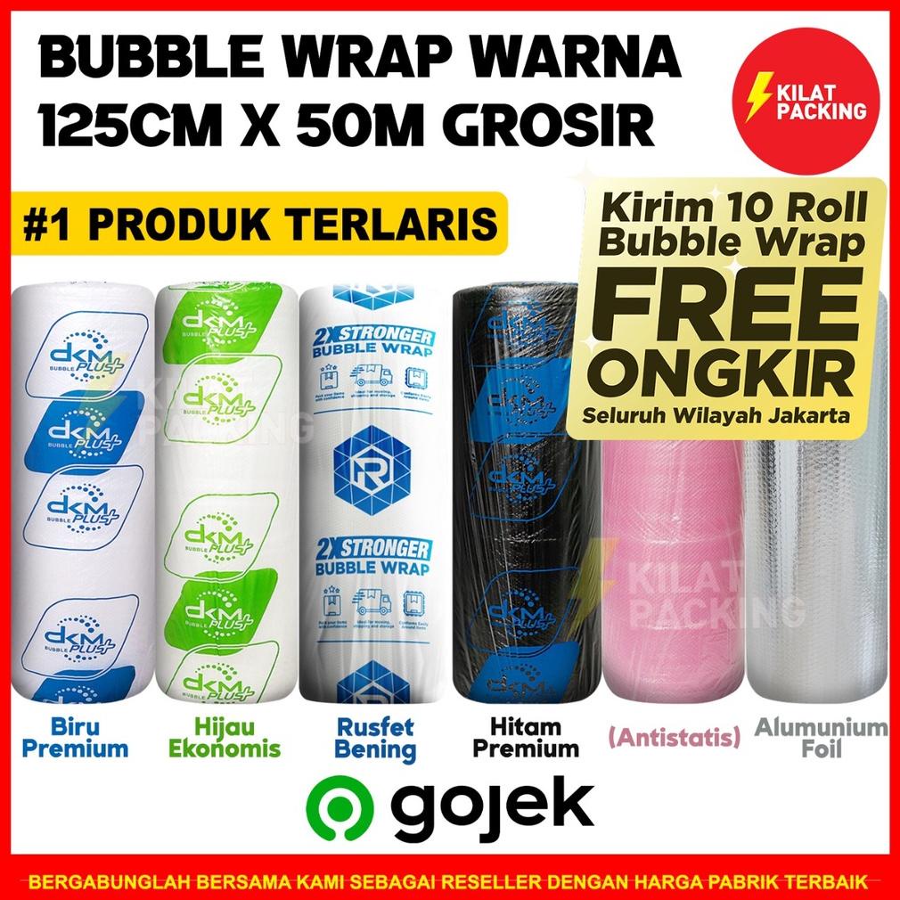 

((BISA COD)) PLASTIK BUBBLE WRAP 125CM X 50M / BUBBLE WRAP DKM PLUS KUALITAS PREMIUM TERMURAH GROSIR