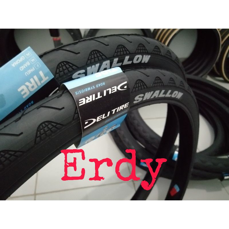 BAN LUAR SEPEDA 27.5 X 1.75 / 27.5X1.75 SWALLOW DELI TIRE - Hybird ukuran 27.5 untuk jalanan aspal