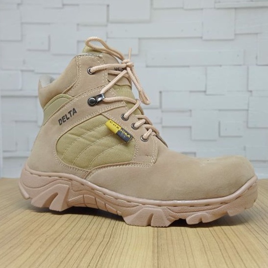 SEPATU SAFETY UJUNG BESI GUNUNG BOOTS HAIKING ADVENTURE TAKTIKAL 6INCI