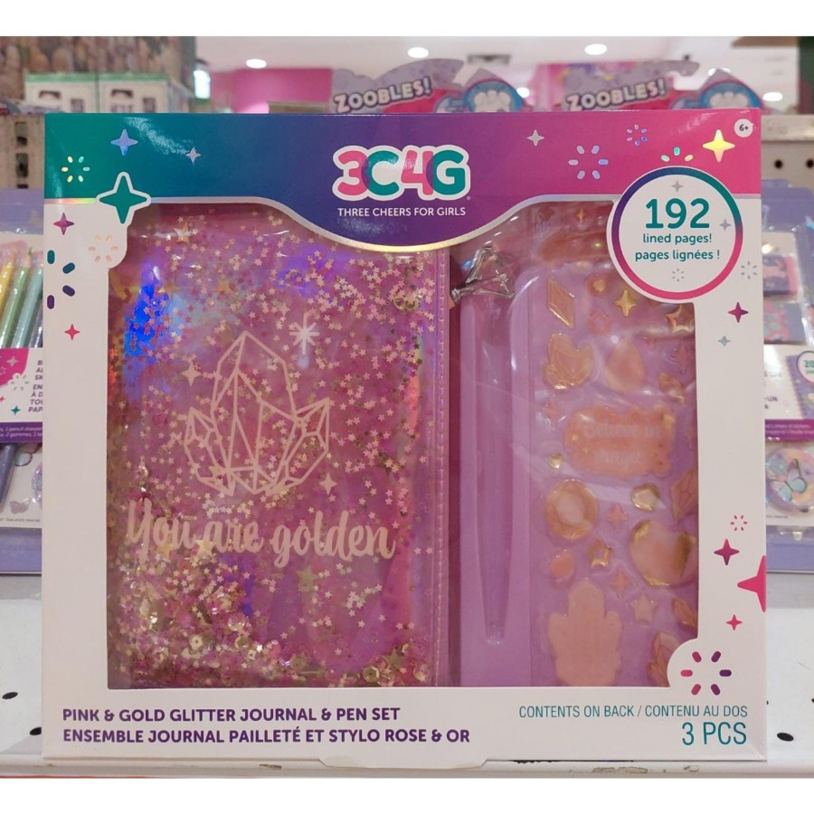

Sale: Stationary Pink & Gold Glitter Journal & Pen Set Ori 3C4G