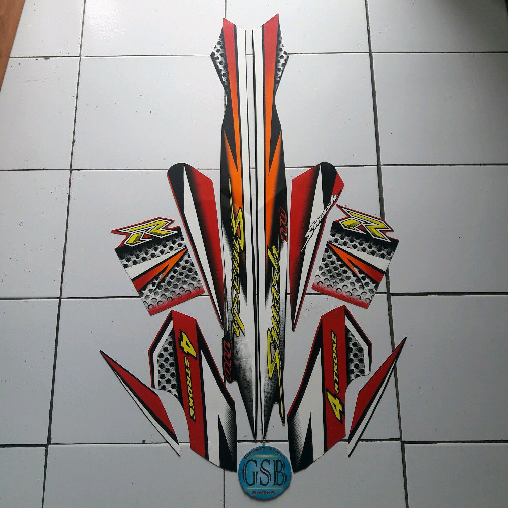 Variasi striping motor smash  110r 2006 orange