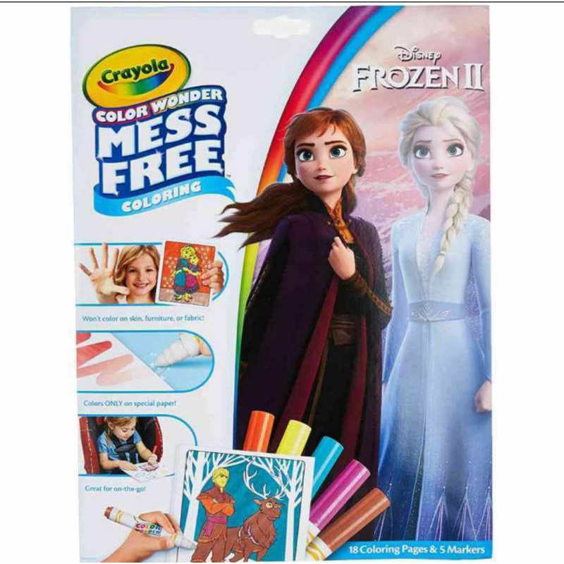 

Crayola Color Wonder Mess Free DISNEY FROZEN 2 18 pages + 5 Markers