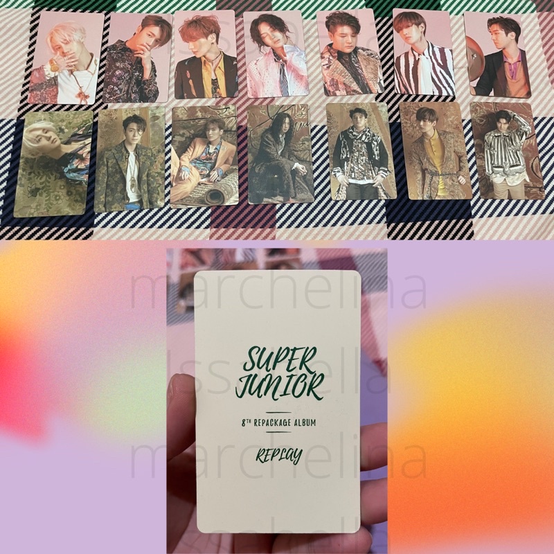 super junior pc photocard kihno replay leeteuk donghae yesung heechul shindong eunhyuk siwon