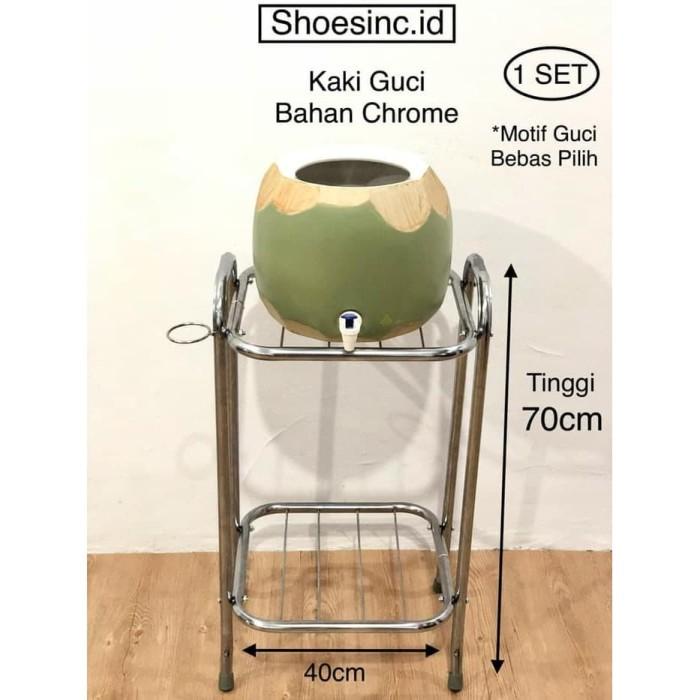 Dispenser 1 Set Guci Keramik Galon & Kaki Guci Stanless 2 Susun Khusus Sameday