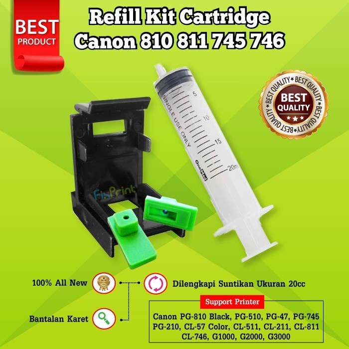 Refill Kit CNON 810 811 CA91 CA92 Penyedot Tinta Cartridge 745s 746s