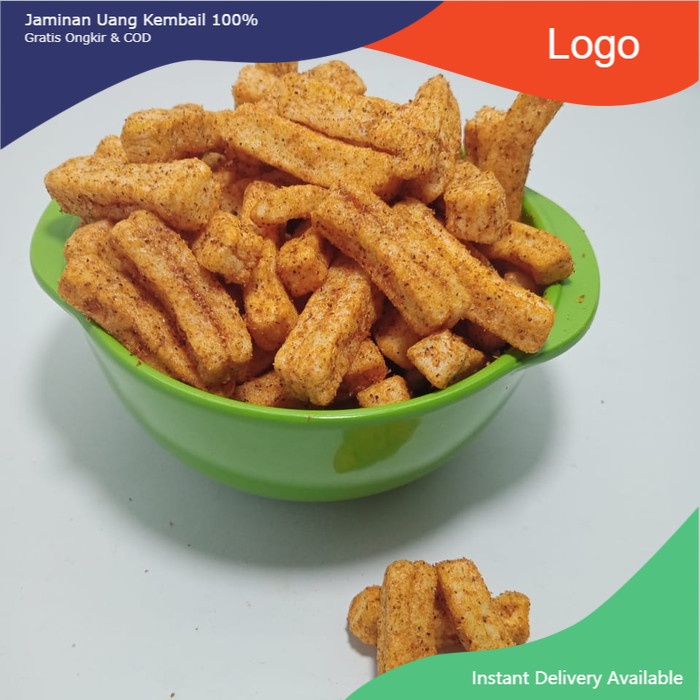 

Makanan Ringan Snacks KERUPUK/KRUPUK EBI PEDAS/STIK EBI PEDAS/BALADO TERLARIS 150 GRAM NETT