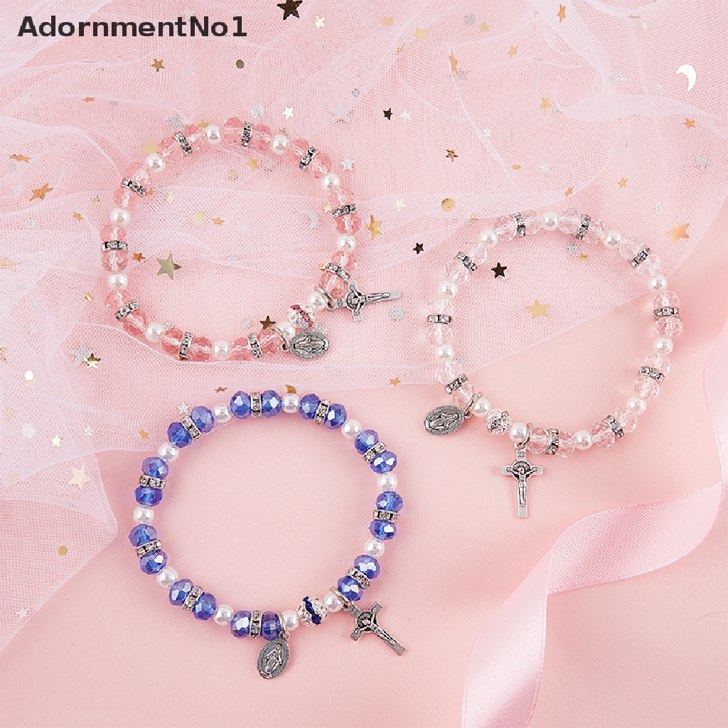 (AdornmentNo1) Gelang Tangan Rosario / Doa Rosario / Umat Kristus Untuk Pria / Wanita