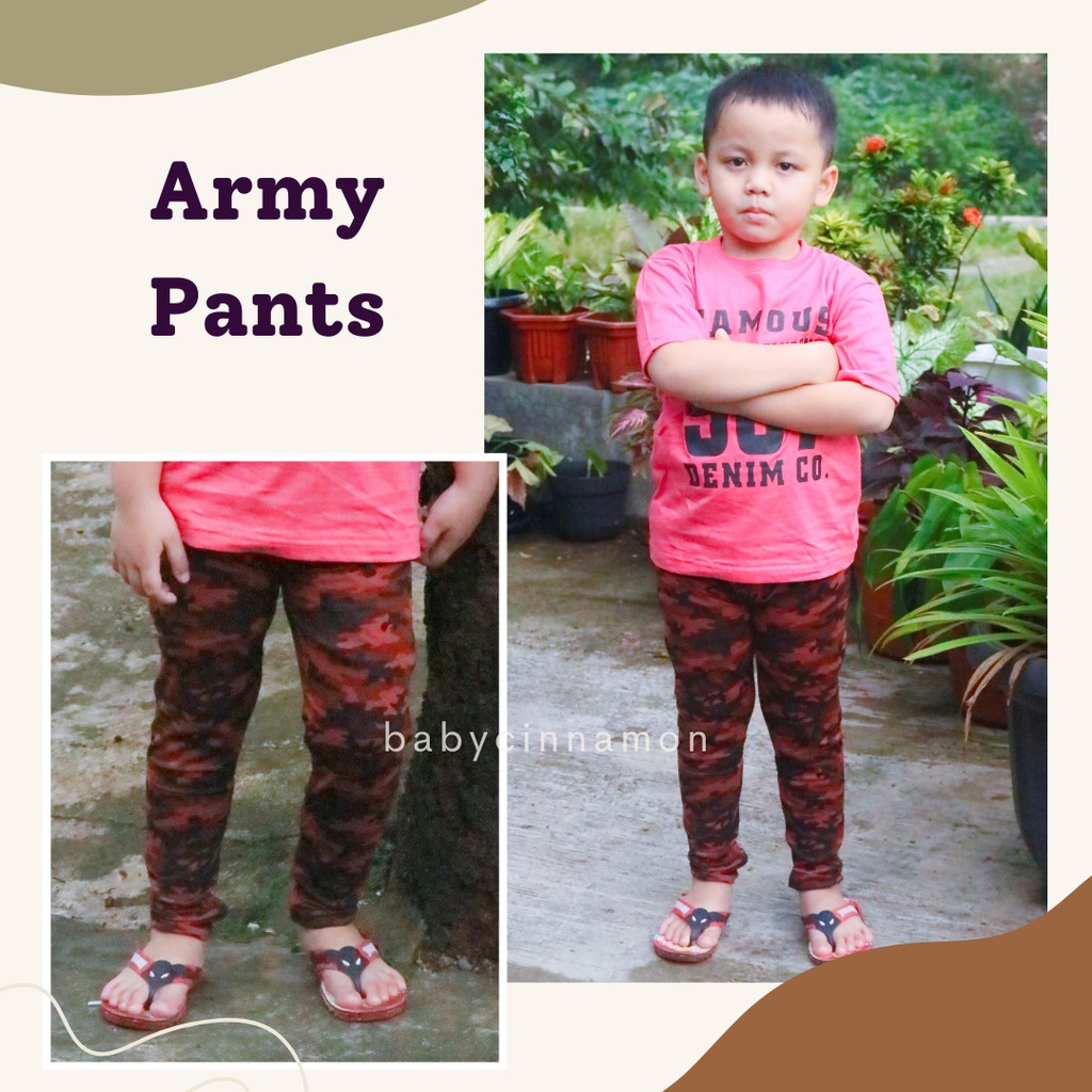 ARMY Pants uk 5-7 Tahun / Legging Celana Panjang ABRI Anak Laki Perempuan Bawahan Leging Adem Murah