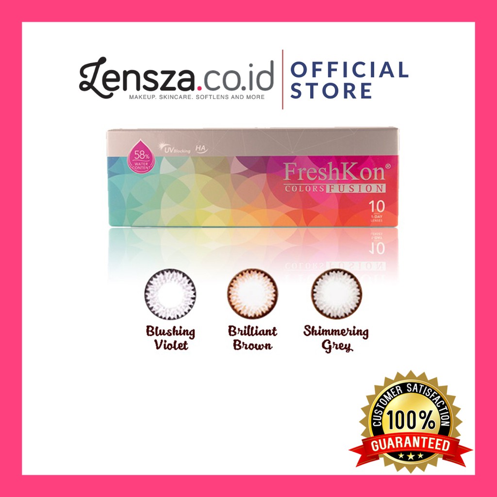 Soflen Freshkon Color Fusion Daily 10pcs / Softlens Warna Freshkon Harian / 1 Day Freshkon Colors Fusion 10pcs