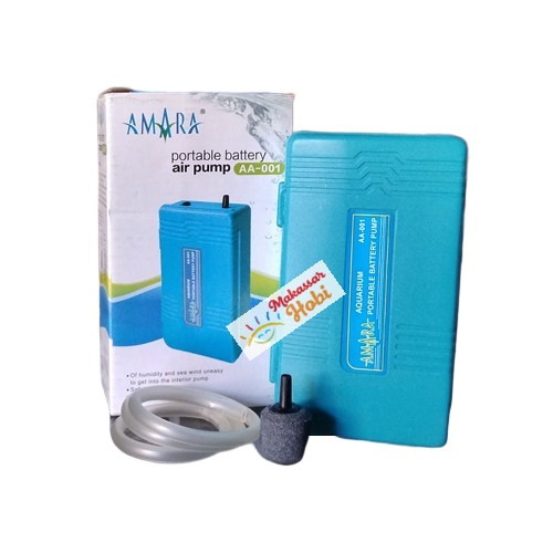 Amara AA-001 AA001 Aerator Pompa Udara Portable DC Baterai Aquarium