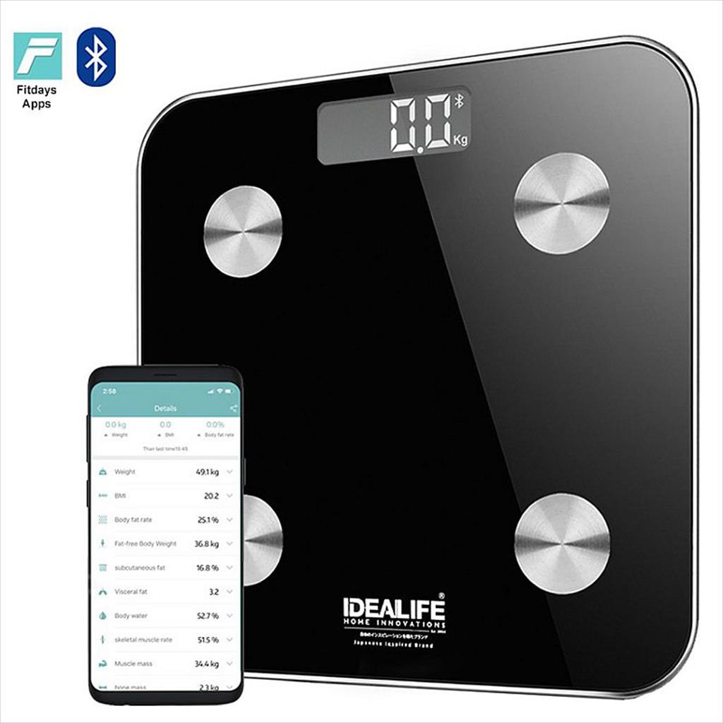 IDEALIFE Digital Bathroom Smart Scale - Timbangan Badan Digital Pintar MAX 150 KG IL-273