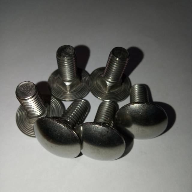 Baut bemper M8 x 20 (2cm) stainless 304, cariaghe bolt, baut cb