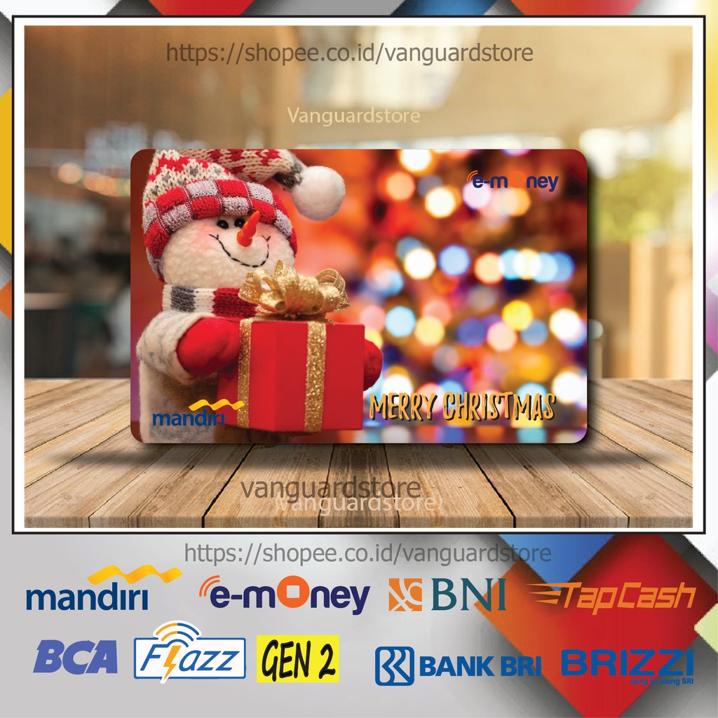 KARTU E MONEY E TOLL HADIAH BONEKA NATAL KUMPULAN 44 EMONEY MANDIRI FLAZZ BCA TAPCASH BRIZZI