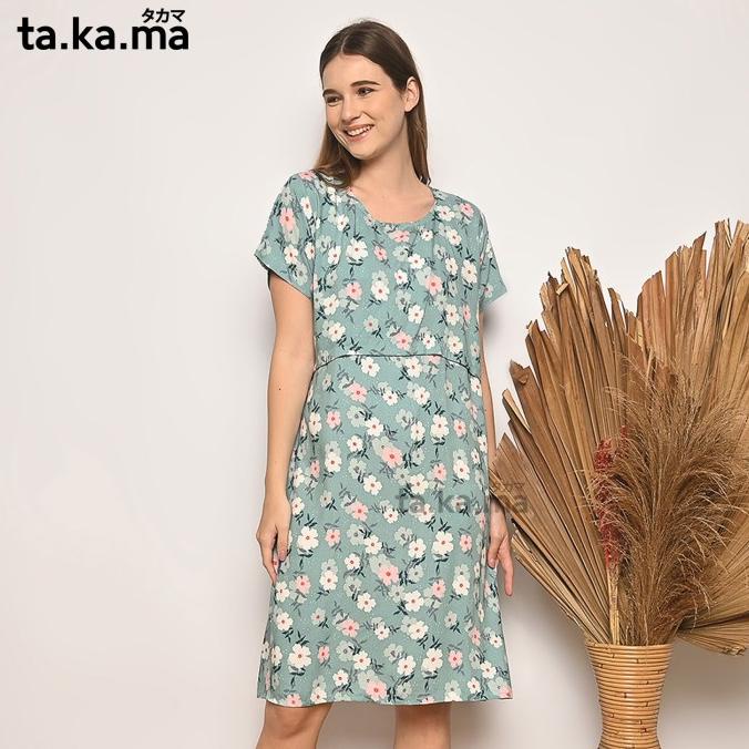 Takama Kimi Dress - Baju Daster Busui Hamil Menyusui Katun Rayon 16