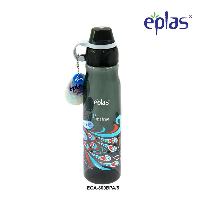 EPLAS Water Bottle, Silicone Handle (800ml), Water Tumbler, Air Botol, BPA Free, Tritan