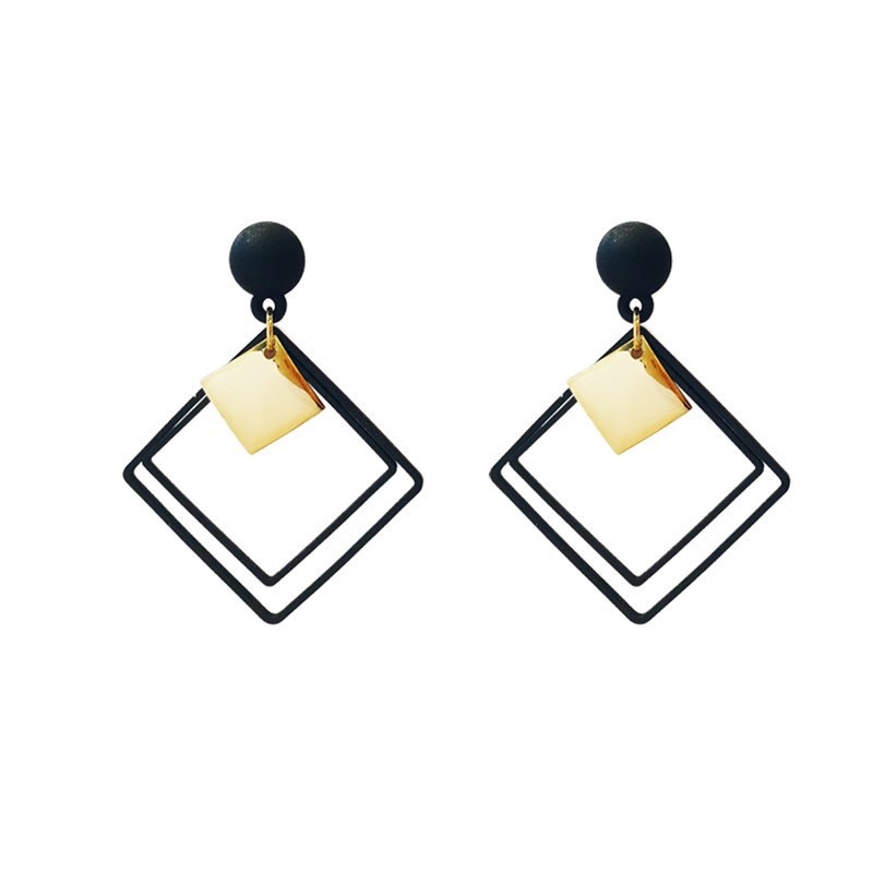 Anting Panjang Rumbai Geometris Bahan S925 silver needle Gaya Korea