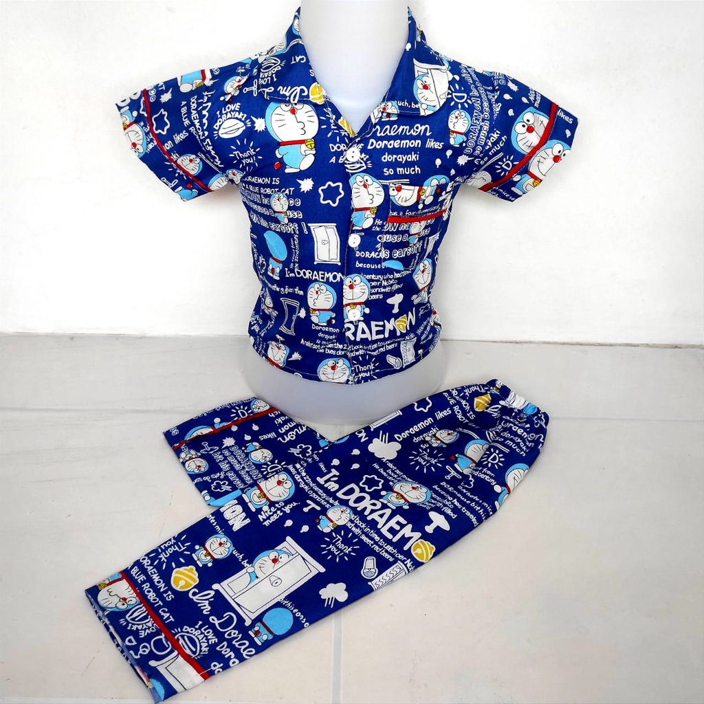 PIYAMA ANAK MOTIF LAKI-LAKI DAN PEREMPUAN  1-12 TAHUN, BAJU TIDUR ANAK, STELAN ANAK MODEL TERBARU DA