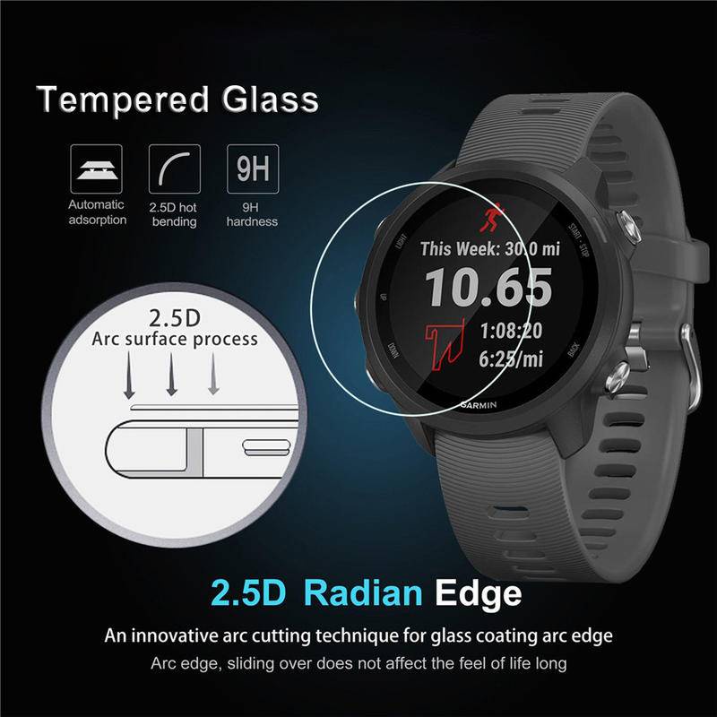 1-2pcs Pelindung Layar Tempered Glass 9H 2.5D Untuk Garmin 225 235 245 935 645 735 XT Forerunner 245 Fenix 5s Fenix5