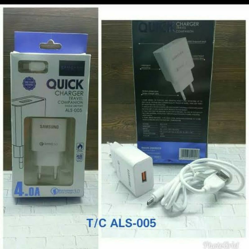 TC TRAVEL CHARGER BRAND ALS-005 QUALCOM 3.0 SINGLE PORT 4.0A QUICK CHARGER