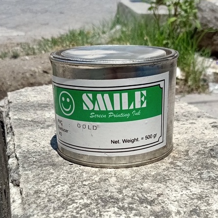 [Gold] Tinta Cat Sablon Kertas  SMILE PVC 500 g
