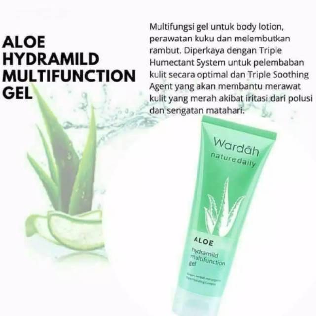 Wardah Aloe Vera Hydramild Multifunction Gel 100ml Hydrating Nature Daily