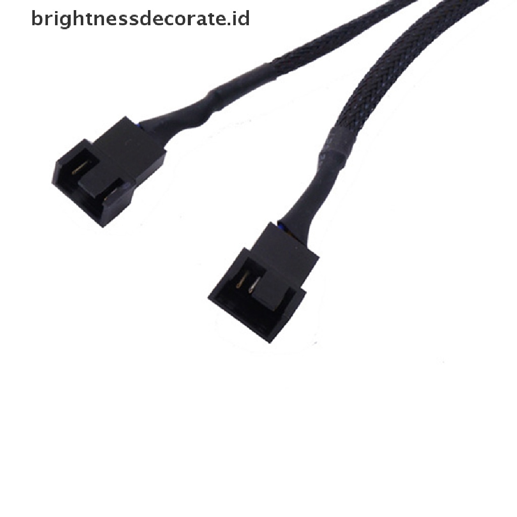 Kabel Ekstension Splitter Kipas Komputer 2 Arah Pwm 4pin / 3pin 27cm Bahan Tembaga
