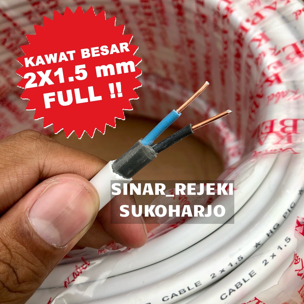 Kabel NYM 2X1.5 Kabel Listrik  NYM Super 1 ROLL 40 YARD Kawat 2X1,5 2 X 1.5 1,5 MM