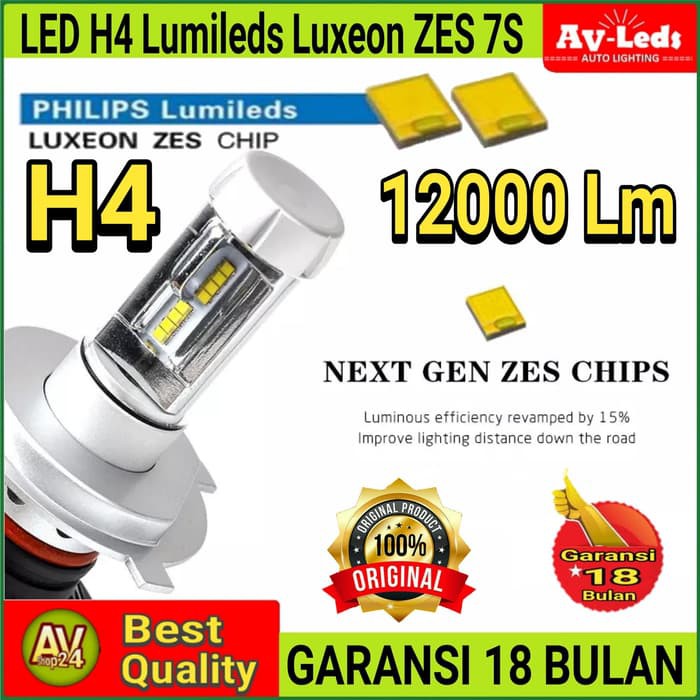 Lampu Led Mobil H4 Lumileds Luxeon ZES 7S Series Hi-Low W34
