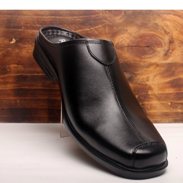 Sepatu Sandal  Pria Kulit Asli Rasheda VL 04 Selop Tutong Big Size Jumbo