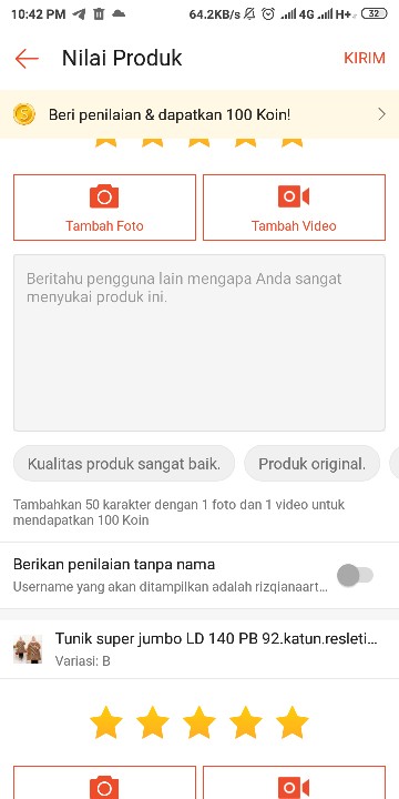 Tunik Renata Anggrek Allsize Ld 105 & Jumbo Ld 120.katun Primissima/unggul Jaya.batik Pekalongan