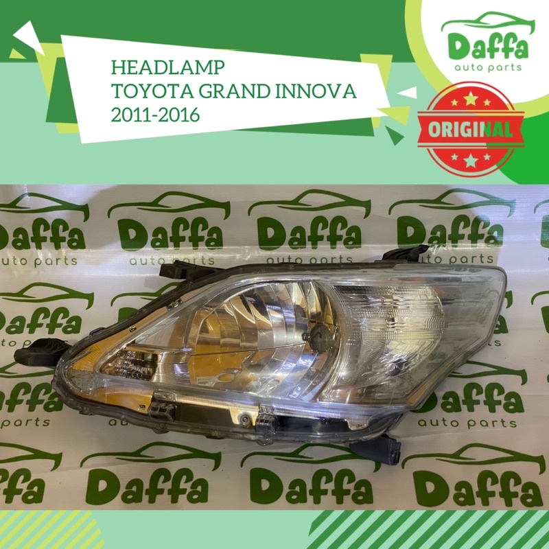 Headlamp Headlight Head Lamp Light Lampu Depan Utama Besar Mobil Toyota Grand Innova 2012 2013 2014 