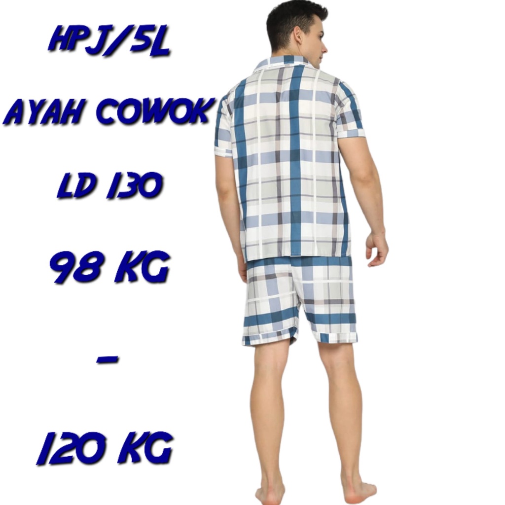 PIYAMA PRIA DEWASA CELANA PENDEK LD 140 130 120 110 100 SET BAJU TIDUR COWOK HOTPANTS