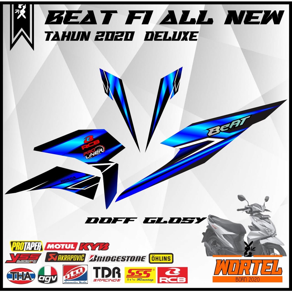 Sticker Striping Decal Motor Beat 2020 / Beat Deluxe Racing keren