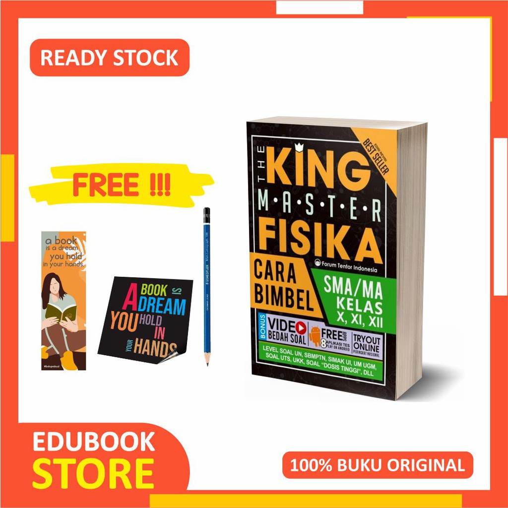 

FISIKA SMA THE KING MASTER BUKU BESTSELLER - FORUM EDUKASI - (BONUS PENSIL 2B, BOOKMARK, STIKER)