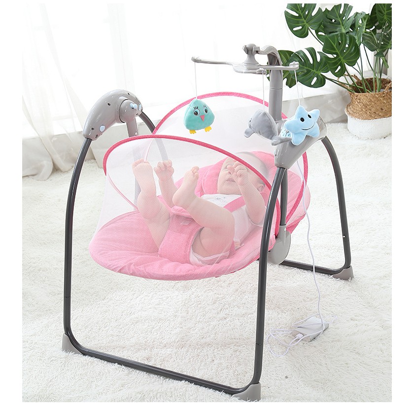 Ayunan Bayi Elektrik Baby Swing Bassinet Bouncher Pelindung Anti Nyamuk Box tidur anak bayi Best sel