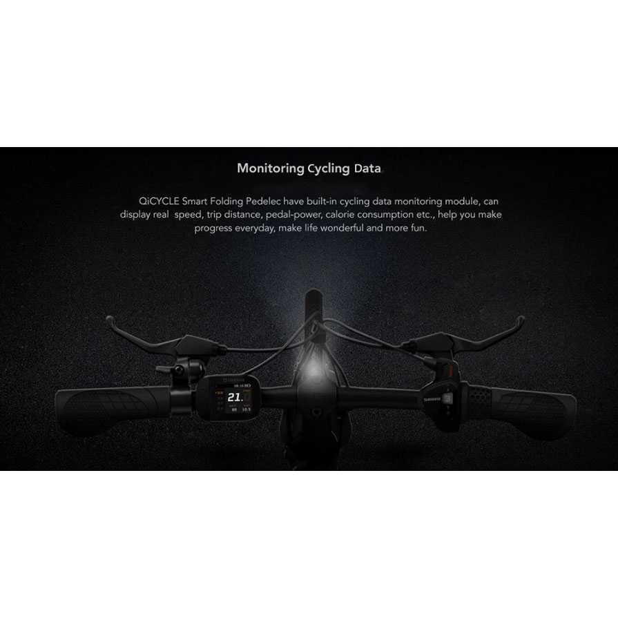 Xiaomi QiCycle EF1 Sepeda Elektrik Lipat Smart Bicycle (China) TDR01Z-Hitam